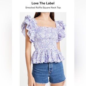 Love the Label smocked top size S